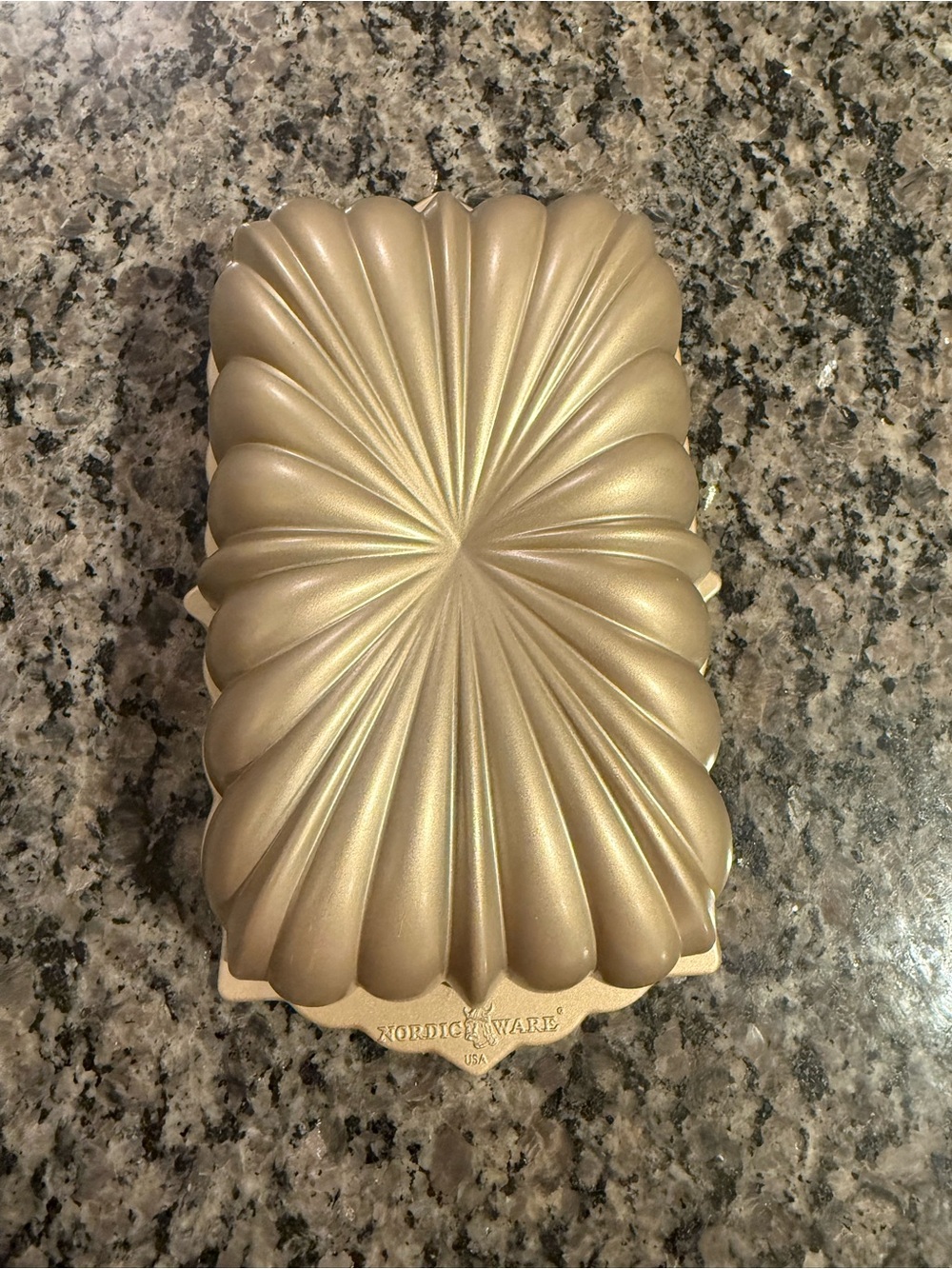 Nordic Ware Classic Fluted Loaf Pan Gold 6 Cup Cast Aluminum